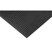 Tapis &agrave; nervures larges, Essuie-pieds, 3' x 75' x 1/8", Noir Solutions industrielles ALPHA