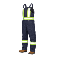 Duck Lined Safety Overalls, Cotton, Large, Navy Blue Solutions industrielles ALPHA