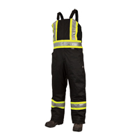 Lined Safety Overalls, Polyester/Polyurethane, Large, Black Solutions industrielles ALPHA