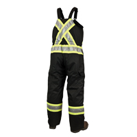 Lined Safety Overalls, Polyester/Polyurethane, Large, Black Solutions industrielles ALPHA