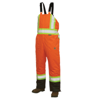 Lined Safety Overalls, Polyester/Polyurethane, Large, High Visibility Orange Solutions industrielles ALPHA