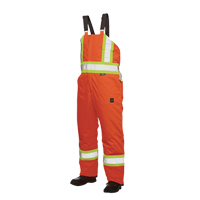 Lined Safety Overalls, Polyester/Polyurethane, Large, High Visibility Orange Solutions industrielles ALPHA