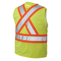 5-Point Tearaway Safety Vest, High Visibility Lime-Yellow, Large/X-Large, Polyester Solutions industrielles ALPHA