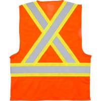 Traffic Safety Vest, High Visibility Orange, Medium, Polyester Solutions industrielles ALPHA