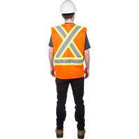 Traffic Safety Vest, High Visibility Orange, Medium, Polyester Solutions industrielles ALPHA