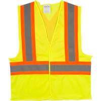 Traffic Safety Vest, High Visibility Lime-Yellow, Medium, Polyester Solutions industrielles ALPHA