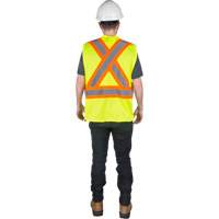 Traffic Safety Vest, High Visibility Lime-Yellow, Medium, Polyester Solutions industrielles ALPHA