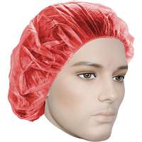 Bonnets bouffants, Polypropyl&egrave;ne, 21", Rouge Solutions industrielles ALPHA