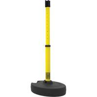Base pour montant de barri&egrave;re PLUS, Hauteur de 42", Jaune Solutions industrielles ALPHA