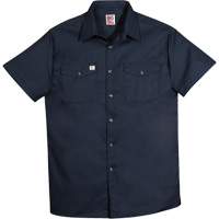 Chemise de travail &agrave; manches courtes en tissu crois&eacute;, Hommes, 4T-Grand, Bleu marine Solutions industrielles ALPHA