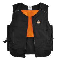 Chill-Its&reg; 6260 Lightweight Phase Change Cooling Vest with Packs, Small/Medium, Black Solutions industrielles ALPHA
