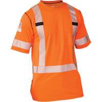 Polartec&reg; Power Grid&reg; High Visibility Short Sleeved T-Shirt, Polyester, Small, Orange Solutions industrielles ALPHA