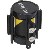 Cassette de ruban magn&eacute;tique pour barri&egrave;re de contr&ocirc;le des foules personnalis&eacute;e, 7', Ruban Noir et jaune Solutions industrielles ALPHA