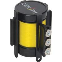 Cassette de ruban magn&eacute;tique pour barri&egrave;re de contr&ocirc;le des foules personnalis&eacute;e, 12', Ruban Jaune Solutions industrielles ALPHA