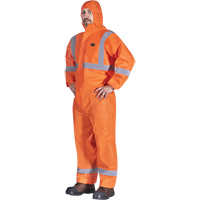 2077 Hooded Coveralls with Reflective Tape, Small, Orange, SMS Solutions industrielles ALPHA