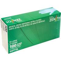 Gants jetables de calibre m&eacute;dical r&eacute;sistants &agrave; la perforation, 2T-Grand, Nitrile, 4,5 mils, Sans poudre, Bleu, Classe 2 Solutions industrielles ALPHA
