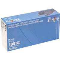 Puncture-Resistant Medical-Grade Disposable Gloves, Medium, Nitrile, 5-mil, Powder-Free, Black, Class 2 Solutions industrielles ALPHA