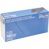 Gants jetables de calibre m&eacute;dical r&eacute;sistants &agrave; la perforation, 2T-Grand, Nitrile, 5 mils, Sans poudre, Noir, Classe 2 Solutions industrielles ALPHA