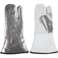 Mitaine &agrave; 3 doigts r&eacute;sistant &agrave; la chaleur, Aluminis&eacute;/Kevlar/Cuir, Taille unique, Prot&egrave;ge jusqu'&agrave; 650°F (343°C) Solutions industrielles ALPHA
