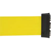 Cassette de ruban magn&eacute;tique pour barri&egrave;re de contr&ocirc;le des foules personnalis&eacute;e, 12', Ruban Jaune Solutions industrielles ALPHA