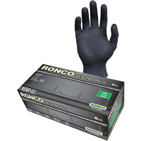 Gants d'examen jetables Sentron 6, Petit, Nitrile, 6 mils, Sans poudre, Noir, Classe 2 Solutions industrielles ALPHA