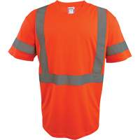Short Sleeve Safety T-Shirt, Polyester, 2X-Large, High Visibility Orange Solutions industrielles ALPHA