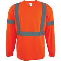 Long Sleeve Safety Shirt, Polyester, 2X-Large, High Visibility Orange Solutions industrielles ALPHA