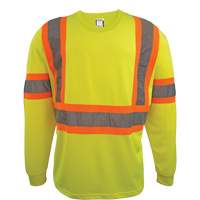 Long Sleeve Safety Shirt, Polyester, 2X-Large, High Visibility Lime-Yellow Solutions industrielles ALPHA
