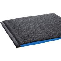 Tapis ergonomiques Wear-Bond Comfort-King, Rugueux, 2' x 3' x 9/16", Noir, Mousse de vinyle Solutions industrielles ALPHA