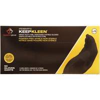 KeepKleen&reg; Disposable Gloves, Large, Nitrile, 8-mil, Powder-Free, Black Solutions industrielles ALPHA