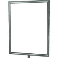Porte-enseigne vertical robuste pour montant classique, Chrome poli Solutions industrielles ALPHA