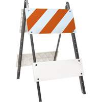 Barricade prismatique, Repliable, 24" lo x 45" h, Orange/Blanc Solutions industrielles ALPHA