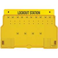 Trilingual Covered Lock Station, None Padlocks, 10 Padlock Capacity, Padlocks Not Included Solutions industrielles ALPHA
