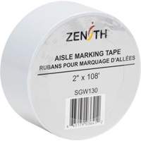 Ruban pour marquage d'all&eacute;es, 2" x 108', PVC, Blanc Solutions industrielles ALPHA
