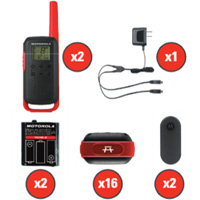 TalkAbout Two-Way Radios, FRS Radio Band, 22 Channels, 32 km Range Solutions industrielles ALPHA