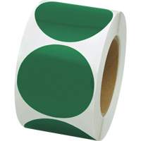 Coloured Marking Dots, Circle, 3" L x 3" W, Green, Vinyl Solutions industrielles ALPHA