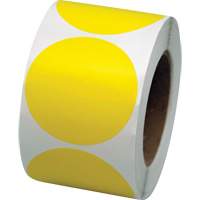 Coloured Marking Dots, Circle, 3" L x 3" W, Yellow, Vinyl Solutions industrielles ALPHA