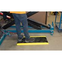 Tapis antifatigue, Losange, 1-2/3' x 3-1/4' x 3/4", Noir/Jaune, Polyur&eacute;thane Solutions industrielles ALPHA