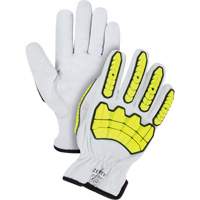 Impact & Cut Resistant Gloves, Small, Goatskin Palm, Driver Cuff Solutions industrielles ALPHA