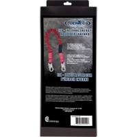 ShockSorb Internal Shock Lanyard, 6', Snap Hook Center, Snap Hook Leg Ends, Polyester Solutions industrielles ALPHA