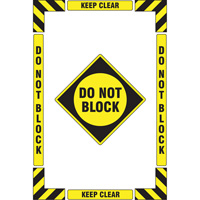 Trousse de marquage du sol ?Keep Clear Do Not Block? (se tenir &agrave; l&eacute;cart - ne pas encombrer), Adh&eacute;sif, Anglais avec pictogramme Solutions industrielles ALPHA