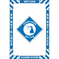 "Cleaning Station" Floor Marking Kit, Adhesive, English with Pictogram Solutions industrielles ALPHA