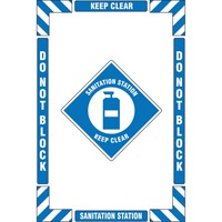 "Sanitation Station" Floor Marking Kit, Adhesive, English with Pictogram Solutions industrielles ALPHA
