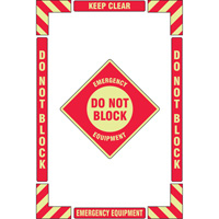 "Emergency Equipment" Floor Marking Kit, Adhesive, English with Pictogram Solutions industrielles ALPHA