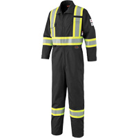 7702BK Combinaison ignifuge et r&eacute;sistant &agrave; l'arc &eacute;lectrique 88/12 FR-Tech, Taille 36, Noir, 9,7 cal/cm² Solutions industrielles ALPHA