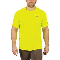 Chandail l&eacute;ger &agrave; haute visibilit&eacute; Workskin, Hommes, Petit, Jaune Solutions industrielles ALPHA