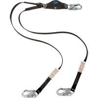 Anti-Corrosion Energy Absorbing Lanyard, 6', Snap Hook Center, Snap Hook Leg Ends, Polyester Solutions industrielles ALPHA