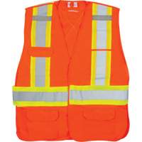 CSA-Compliant High-Visibility Surveyor Vest, High Visibility Orange, Medium, Polyester Solutions industrielles ALPHA