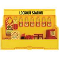 Premier Electrical Lockout Station, Thermoplastic Padlocks, 16 Padlock Capacity, Padlocks Included Solutions industrielles ALPHA