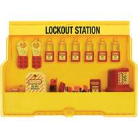 Premier Electrical Lockout Station, Thermoplastic Padlocks, 16 Padlock Capacity, Padlocks Included Solutions industrielles ALPHA